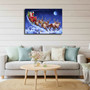 Enchanting Santa & Reindeer Sleigh Canvas Art for Xmas Decor