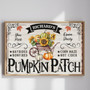 Family Name Pumpkin Patch Canvas for Rustic Thanksgiving Decor
