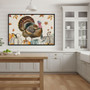 Rustic Fall Blessings Turkey Canvas Wall Art Decor