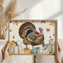 Rustic Fall Blessings Turkey Canvas Wall Art Decor