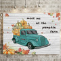 Rustic Pumpkin Truck Canvas - Thanksgiving Decor for Cozy Homes
