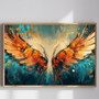 Colorful Angel Wings Canvas Wall Art - Gold Framed For Bedroom & Office DéCor