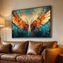 Colorful Angel Wings Canvas Wall Art - Gold Framed For Bedroom & Office DéCor