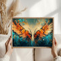 Colorful Angel Wings Canvas Wall Art - Gold Framed For Bedroom & Office DéCor