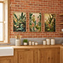 Boho Botanical Jungle Canvas - Tropical Home Decor Wall Art Set 3 Boho Botanical Jungle Canvas - Tropical Home Decor Wall Art Set 3