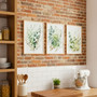 Boho Botanical Trio - Sage Green Wildflower Canvas Prints