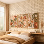Botanical Boho Canvas - Earth Tone Floral Wall Art for Your Home