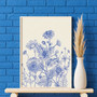 Chinoiserie Blue Botanical Canvas Print Set - Minimalist Home Vibe