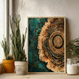 Scandinavian Tree Ring Canvas Painting For Living Room DéCor - Abstract Nordic Art For a Tranquil Home Atmosphere