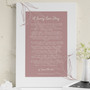 Custom Poetry Wall Art Canvas For Mum, Wife - Floral Design Wedding Gift