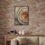 Nordic Tree Ring Canvas Painting For Living Room - Scandinavian Abstract Wall Art Nordic Tree Ring Canvas Painting For Living Room - Scandinavian Abstract Wall Art