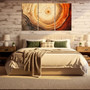 Unique Abstract Wood Grain Canvas for a Cozy Living Room Vibe