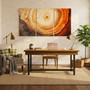 Unique Abstract Wood Grain Canvas for a Cozy Living Room Vibe