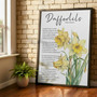 Wordsworth-Inspired Daffodil Canvas Art for Romantic Wall Decor