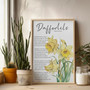 Wordsworth-Inspired Daffodil Canvas Art for Romantic Wall Decor