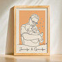 Custom Line Art Canvas - Heartfelt Grandpa & Kids Gift Custom Line Art Canvas - Heartfelt Grandpa & Kids Gift