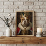 Custom Royal Dog Portrait Canvas - Unique King's Pet Art Gift