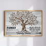 Family Tree Canvas Wall Art Gift for Family