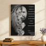 Father's Day Lion Dad Portrait Canvas - Strong Family Love Gift