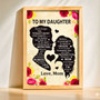 Heartfelt Mother-Daughter Birthday Quote Canvas for Bedroom