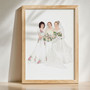 Watercolor Personalized Wedding Canvas For Mom And Daughter - Paintings For Mom