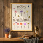 A Mother's Bloom - Personalized Birth Flower Canvas for Grandma