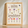 A Mother's Bloom - Personalized Birth Flower Canvas for Grandma