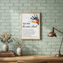 Motivational Step Dad Canvas Wall Art For Home Office - Heartfelt Step Dad Holding Hands Gifts
