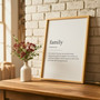 Family Definition Canvas - Minimalist Modern Wall Art Print