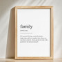 Family Definition Canvas - Minimalist Modern Wall Art Print