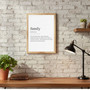 Family Definition Canvas - Minimalist Modern Wall Art Print