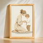 Heartfelt Minimalist Mother Son Bond Canvas Keepsake