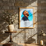 Memorial Canvas For Dad - Custom Watercolor Portrait Gift For Loss In Living Room