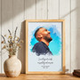 Memorial Canvas For Dad - Custom Watercolor Portrait Gift For Loss In Living Room