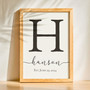 Personalized Family Name Canvas - Custom Monogram Wall Art