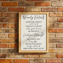 Family Rules Canvas – Inspirational Wall Art for Home Decor