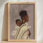 Afro-American Mother-Son Bond - A Heartfelt Canvas Gift for Mom