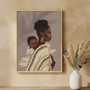Afro-American Mother-Son Bond - A Heartfelt Canvas Gift for Mom