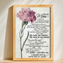 Carnation Poem Canvas - Heartfelt Daughter Gift for Mom's D�cor