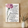 Carnation Poem Canvas - Heartfelt Daughter Gift for Mom's D�cor