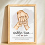 Heartfelt Fist Bump Canvas - Personalized Father's Day Dad Art