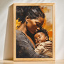 Heartfelt Mother & Son Canvas Art - Mom's Thoughtful Birthday Gift