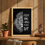 Lion Dad Canvas Art - Personalized Inspirational Gift for Fathers