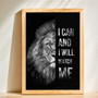 Lion Dad Canvas Art - Personalized Inspirational Gift for Fathers