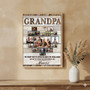 Personalized Grandpa Memorial Photo Canvas - Heartfelt Tribute Art