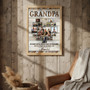 Personalized Grandpa Memorial Photo Canvas - Heartfelt Tribute Art