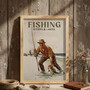 Personalized Retro Fishing Canvas - A Heartfelt Gift for Dad
