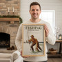 Personalized Retro Fishing Canvas - A Heartfelt Gift for Dad