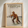 Personalized Retro Fishing Canvas - A Heartfelt Gift for Dad