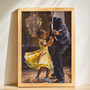 Cherished Steps - Black Family Father Daughter Dance Canvas Art